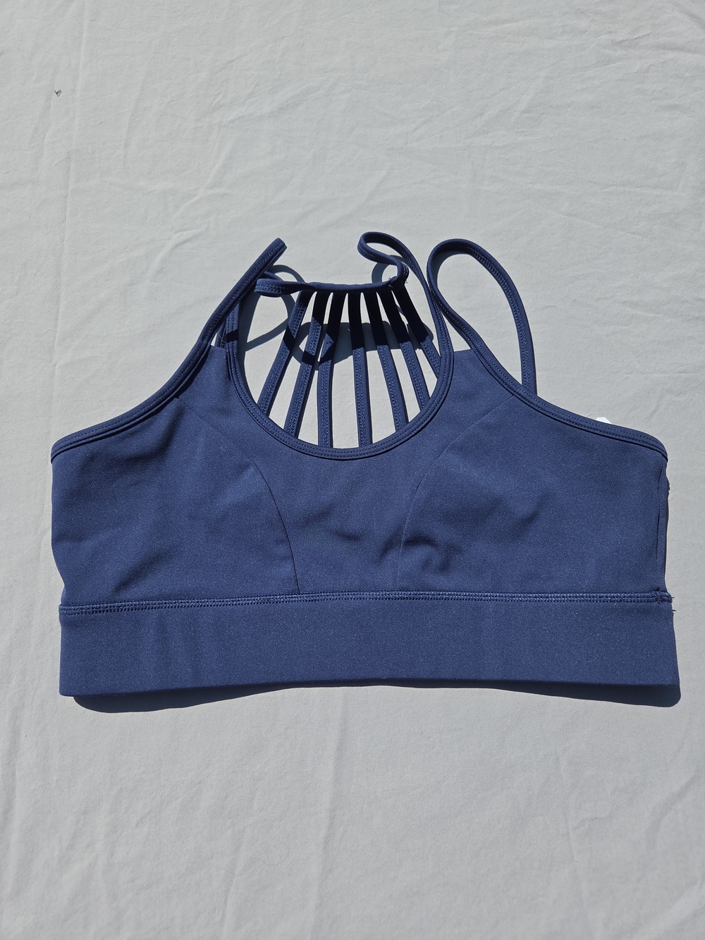 Constantly Varied Gear Navy Strappy High-Neck Sports Bra M VGUC